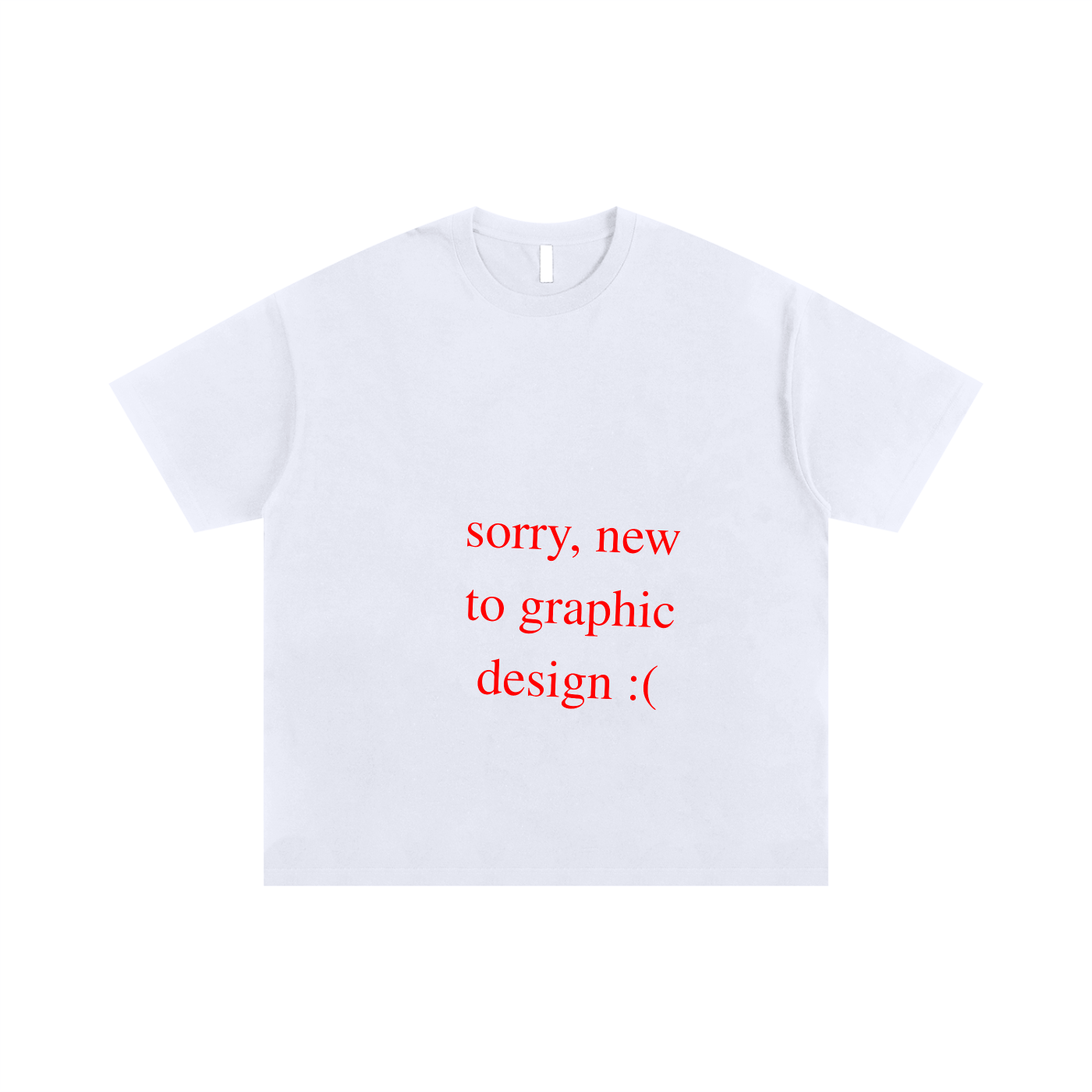 bad graphic design oversized t-shirt
