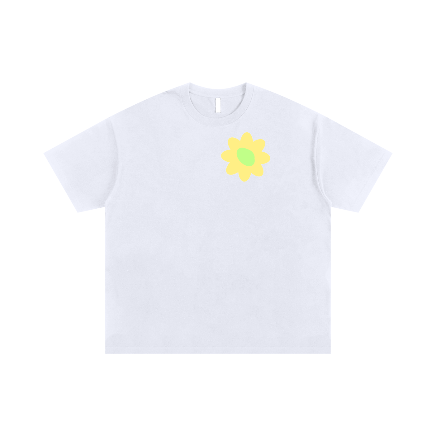 think positive (flowers!!) oversized t-shirt