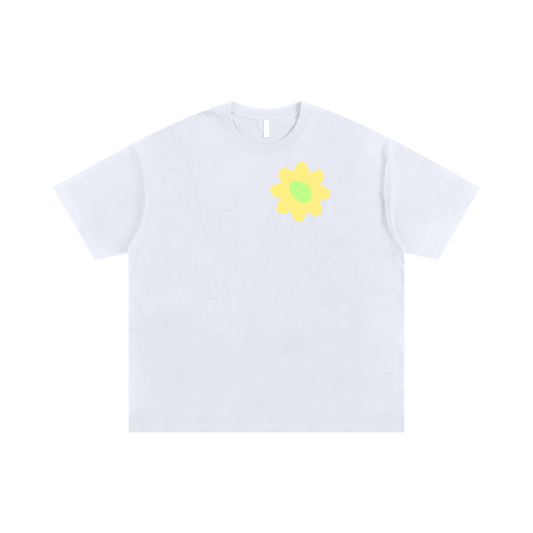 think positive (flowers!!) oversized t-shirt