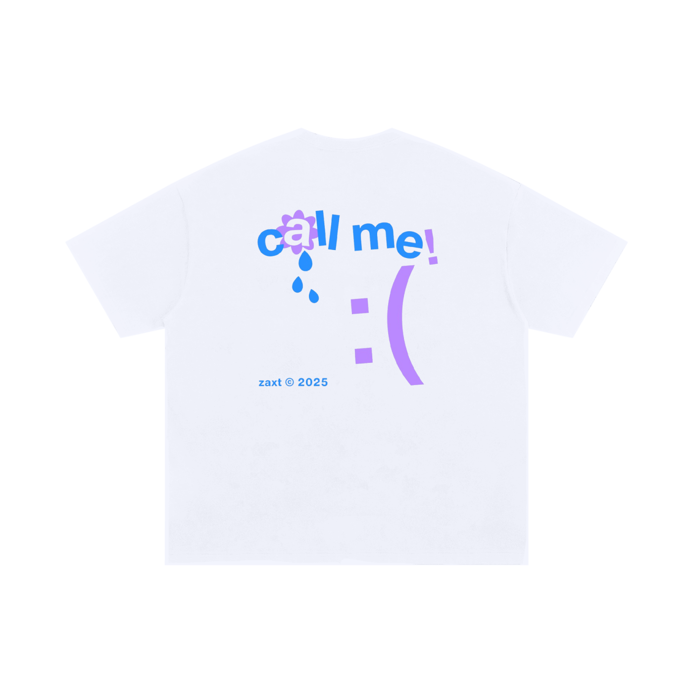 call me! :( oversized t-shirt