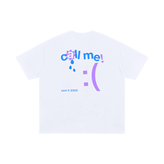 call me! :( oversized t-shirt