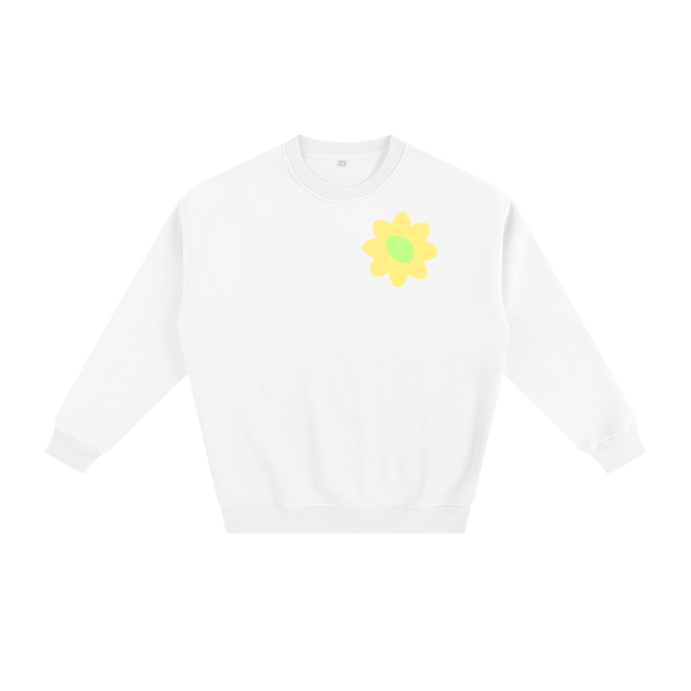 think positive (flowers!!) fleeced sweatshirt