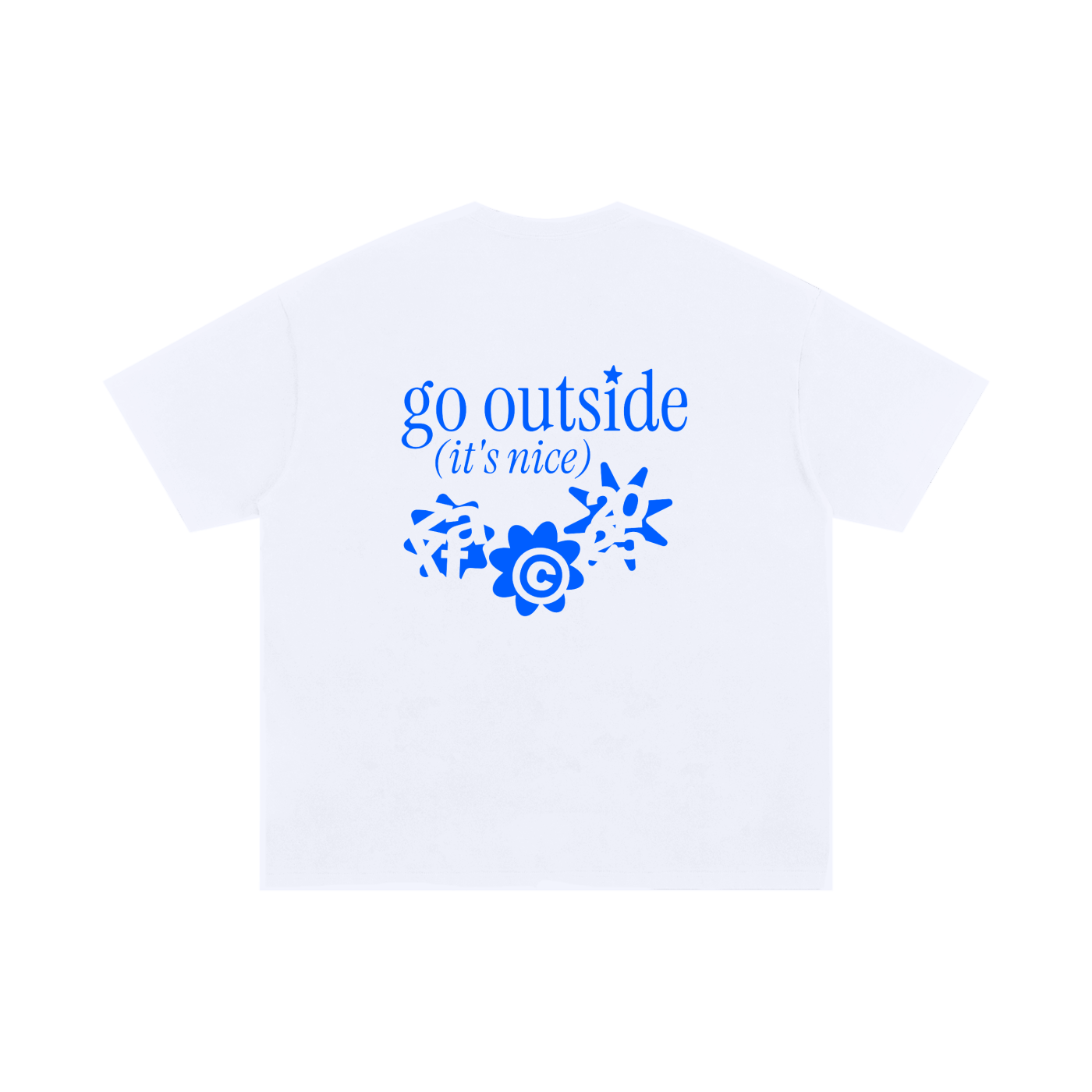 go outside (it's nice) oversized t-shirt