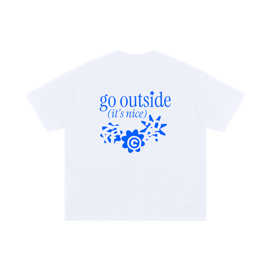 go outside (it's nice) oversized t-shirt
